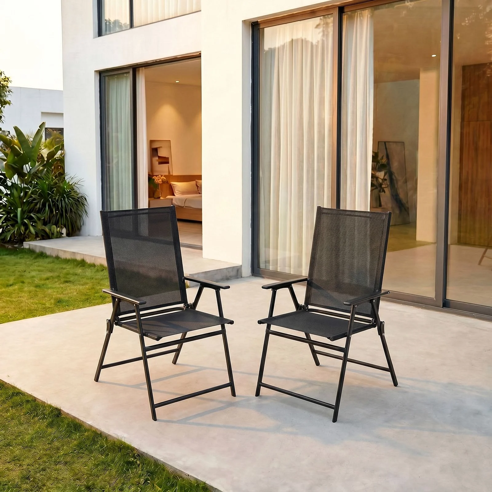 Folding Garden Chairs,Dining Chairs,Outdoor Lawn Chairs,Breathable Textilene,E-Coating,Armrests,High Back,All Weather,for Garden Poolside Camping Patio
Folding Garden Chairs,Dining Chairs,Outdoor Lawn Chairs,Breathable Textilene,E-Coating,Armrests,High Back,All Weather,for Garden Poolside Camping Patio