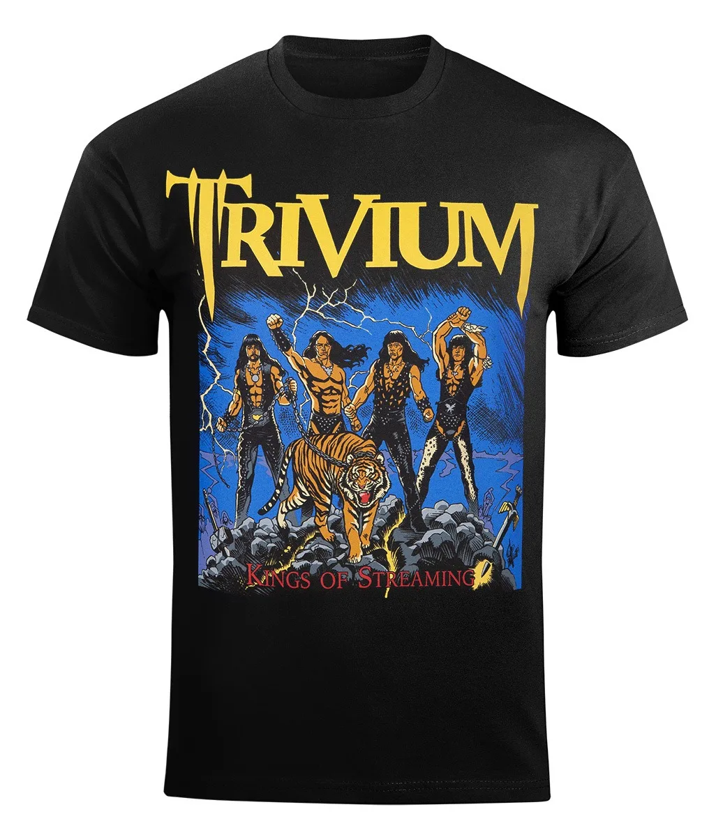 TRIVIUM KINGS OF STREAMING T-Shirt Men and Women Short Sleeve Cotton Tees Retro Hip Hop Y2k T-shirt Summer Tops Men's T-shirt
TRIVIUM KINGS OF STREAMING T-Shirt Men and Women Short Sleeve Cotton Tees Retro Hip Hop Y2k T-shirt Summer Tops Men's T-shirt