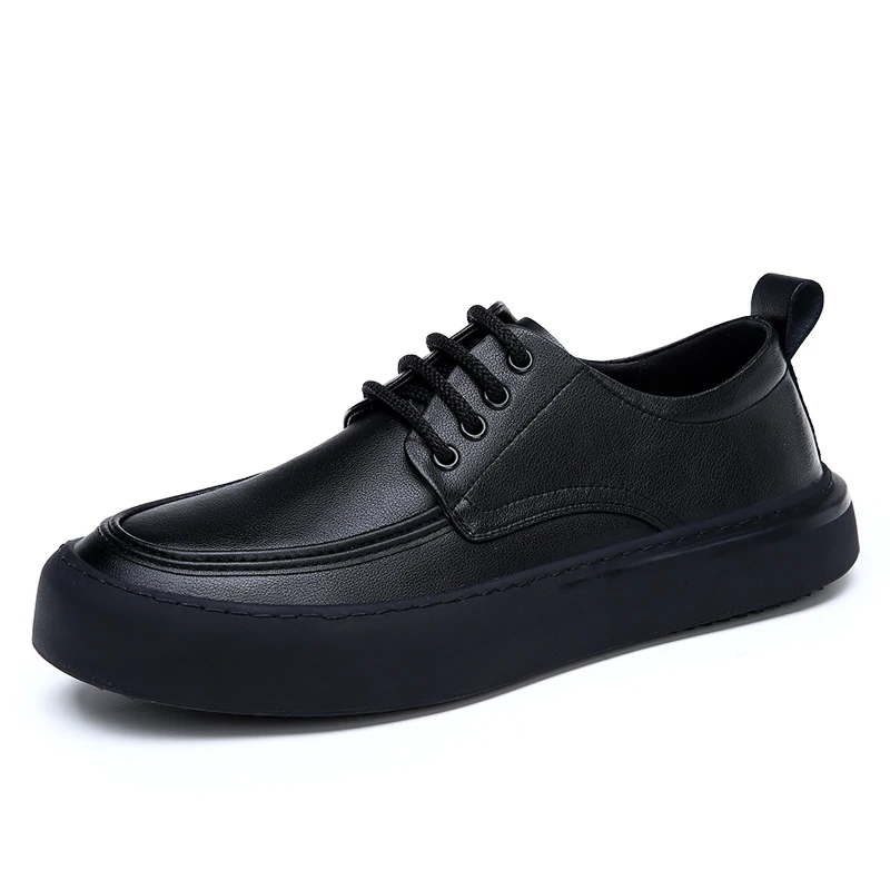 GIOIO Men's genuine leather casual sneakers, PU leather breathable and fashionable thick-soled black shoes for spring and autumn
GIOIO Men's genuine leather casual sneakers, PU leather breathable and fashionable thick-soled black shoes for spring and autumn