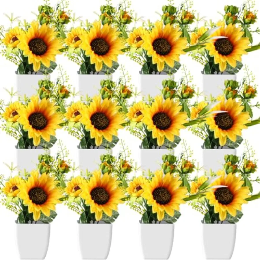 Pcs Artificial Sunflower Potted Plants Table Centerpieces Spring Summer Sunflowers with Plastic Pot Artificial Flower Arrangeme
Pcs Artificial Sunflower Potted Plants Table Centerpieces Spring Summer Sunflowers with Plastic Pot Artificial Flower Arrangeme