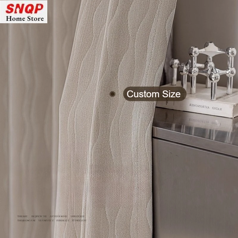 Custom Size Sheer Modern White Tulle Fully Shading Water Wave Jacquard Blackout Luxury Curtains for Living Dining Room Bedroom
Custom Size Sheer Modern White Tulle Fully Shading Water Wave Jacquard Blackout Luxury Curtains for Living Dining Room Bedroom