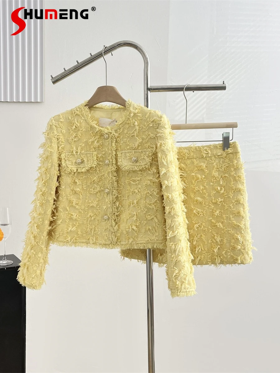 Fashion Feminine Tassel Small Fragrant 2PCs Women's 2024 Temperament Dress Sets High-end Fashion Tops Skirts Chic Two-piece Sets
Fashion Feminine Tassel Small Fragrant 2PCs Women's 2024 Temperament Dress Sets High-end Fashion Tops Skirts Chic Two-piece Sets