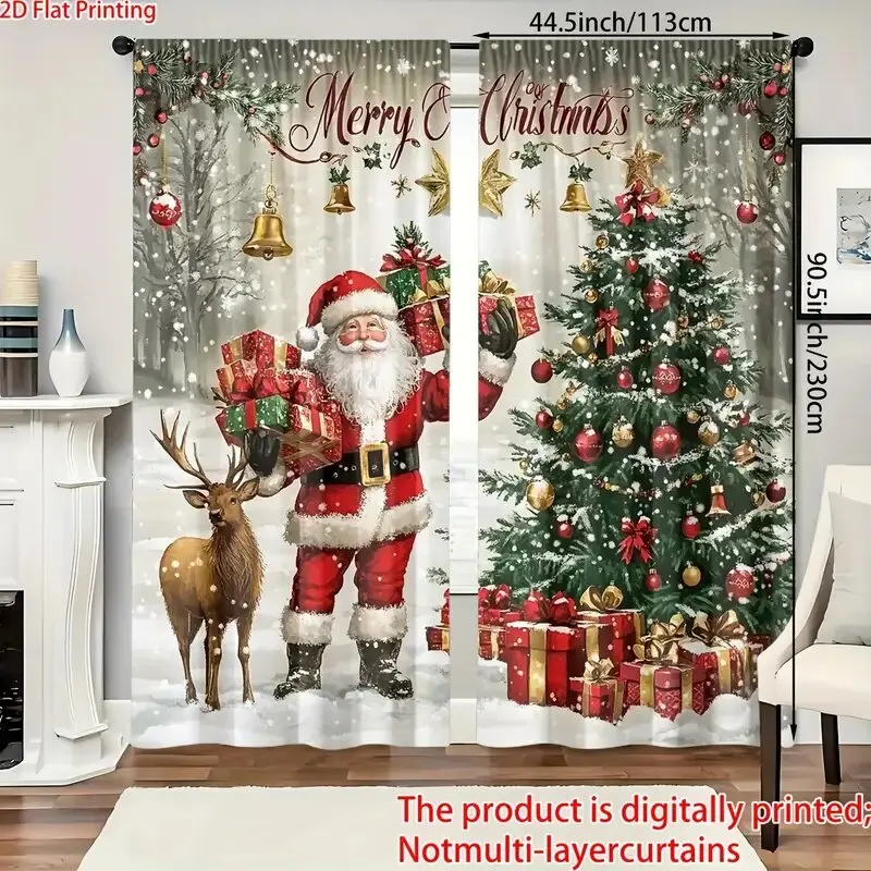 Ретро шторы с принтом Санта-Клауса, украшение для спальни и гостиной, украшение для дома, рождественское украшение
Ретро шторы с принтом Санта-Клауса, украшение для спальни и гостиной, украшение для дома, рождественское украшение