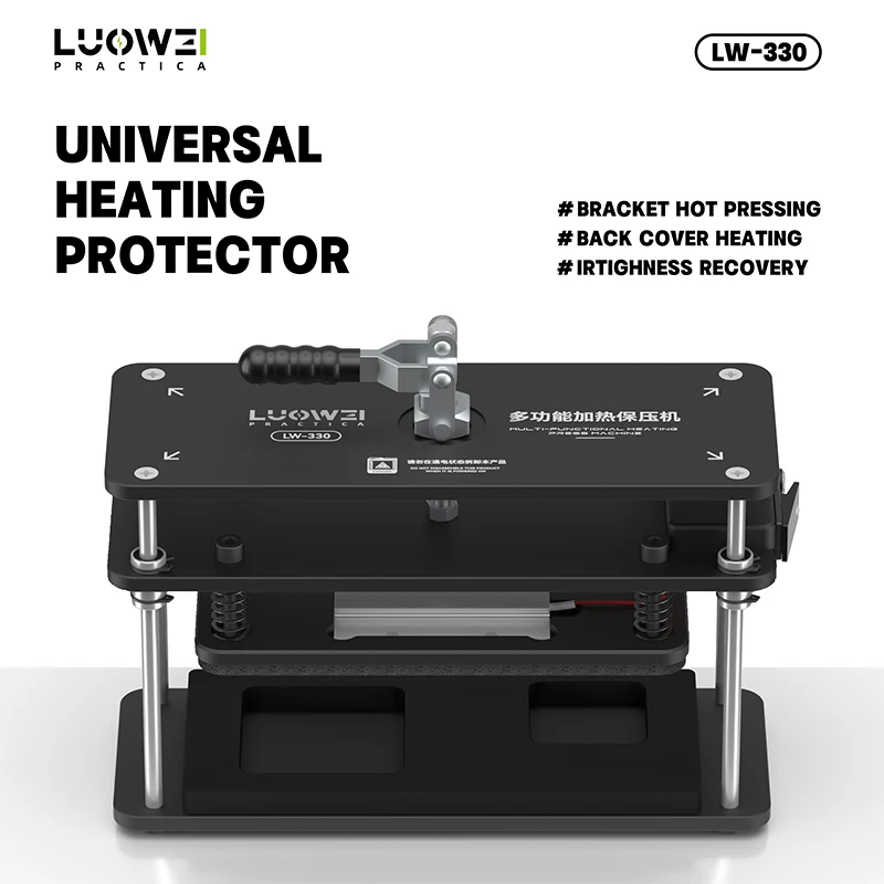 LUOWEI LW-330 Universal Heating Protector Professional for MobilePhone Repair Heat Press Holder Back Cover Heating Pressure Tool
LUOWEI LW-330 Universal Heating Protector Professional for MobilePhone Repair Heat Press Holder Back Cover Heating Pressure Tool