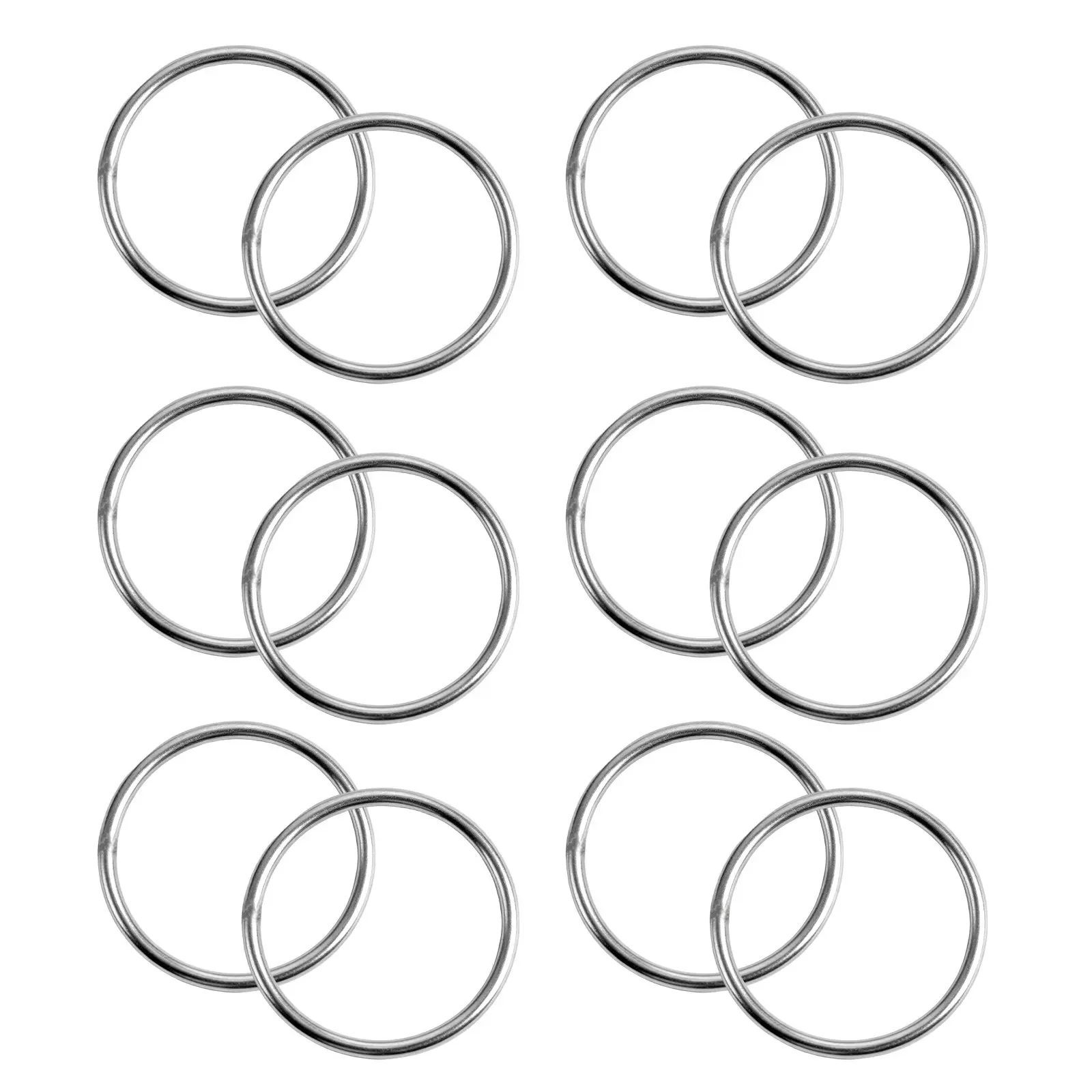 12 шт. 60-мм сварных колец из нержавеющей стали – прочные круглые металлические кольца для изготовления украшений, макраме, подвесок для растений – усиленные
12 шт. 60-мм сварных колец из нержавеющей стали – прочные круглые металлические кольца для изготовления украшений, макраме, подвесок для растений – усиленные