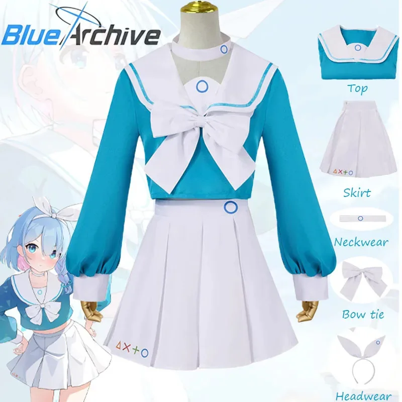 Arona Cosplay Costumes Blue Archive Sailor Outfits Skirt School JK Uniform Headwear Halloween Carnival Role Play Dress for Girls
Arona Cosplay Costumes Blue Archive Sailor Outfits Skirt School JK Uniform Headwear Halloween Carnival Role Play Dress for Girls