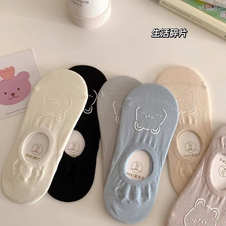 5pairsCute Bear Socks for Women Non Slip Boat Socks Low Cut Short Socks Spring Summer
5pairsCute Bear Socks for Women Non Slip Boat Socks Low Cut Short Socks Spring Summer