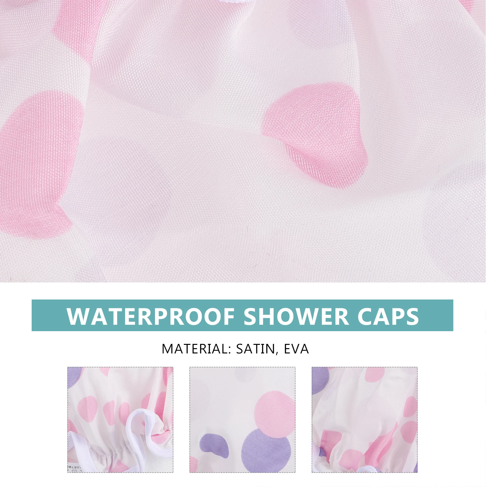 2pcs Waterproof Bath Caps Satin Beauty Shower Hats Women Bathroom Hair Protection Machine Washable Comfortable Skin-Friendly
2pcs Waterproof Bath Caps Satin Beauty Shower Hats Women Bathroom Hair Protection Machine Washable Comfortable Skin-Friendly