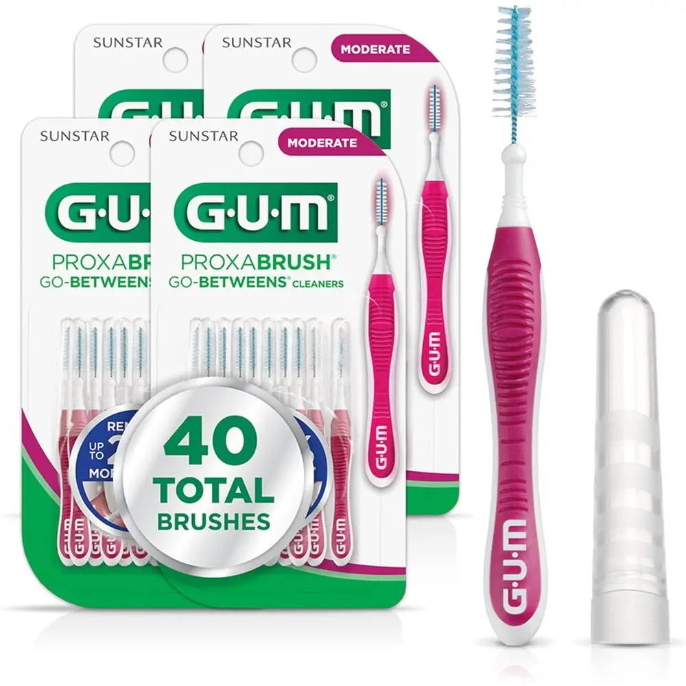 Interdental Brushes, Soft Bristled Dental Picks for Plaque Removal, Suitable for Braces, 10 Packs, 40 Total Brushes
Interdental Brushes, Soft Bristled Dental Picks for Plaque Removal, Suitable for Braces, 10 Packs, 40 Total Brushes