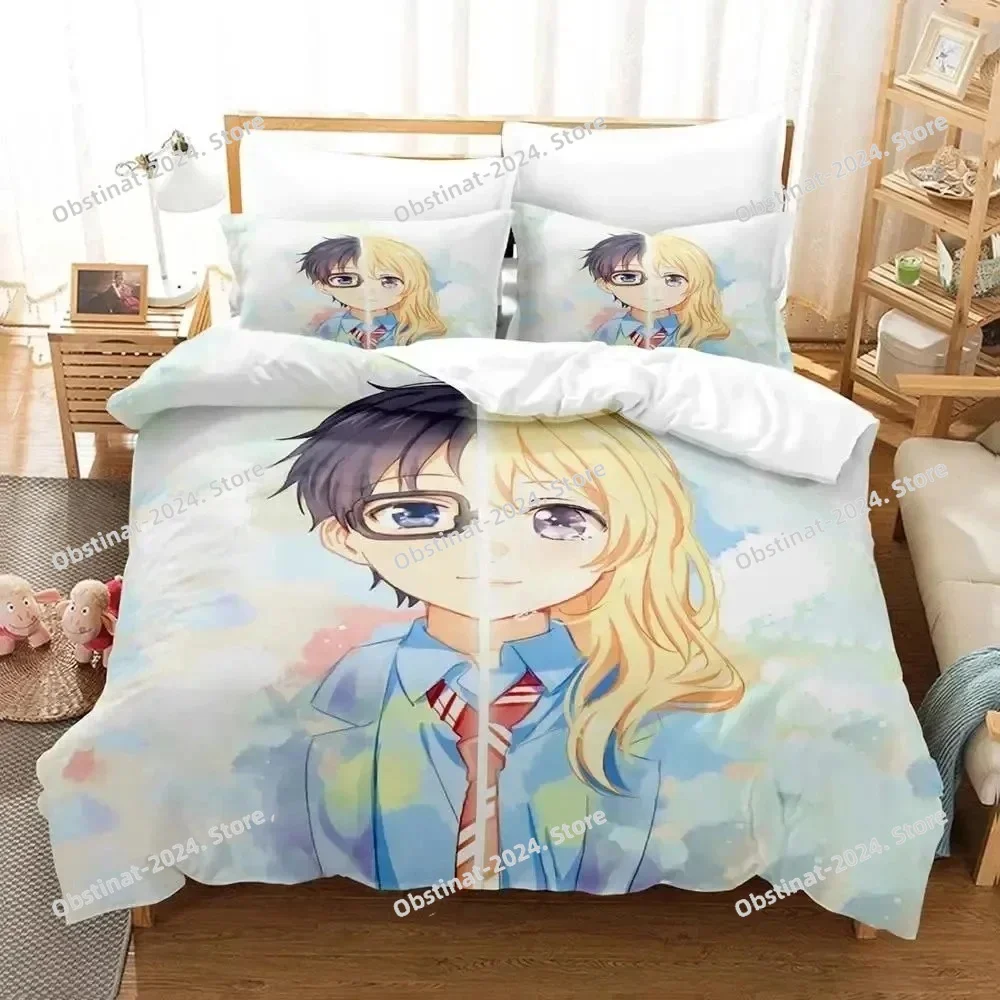 Anime Your Lie in April Bedding Set Printed Bed Set Duvet Cover Sheet Pillowcase Bed Soft Quilt Cover Full Queen King Size
Anime Your Lie in April Bedding Set Printed Bed Set Duvet Cover Sheet Pillowcase Bed Soft Quilt Cover Full Queen King Size