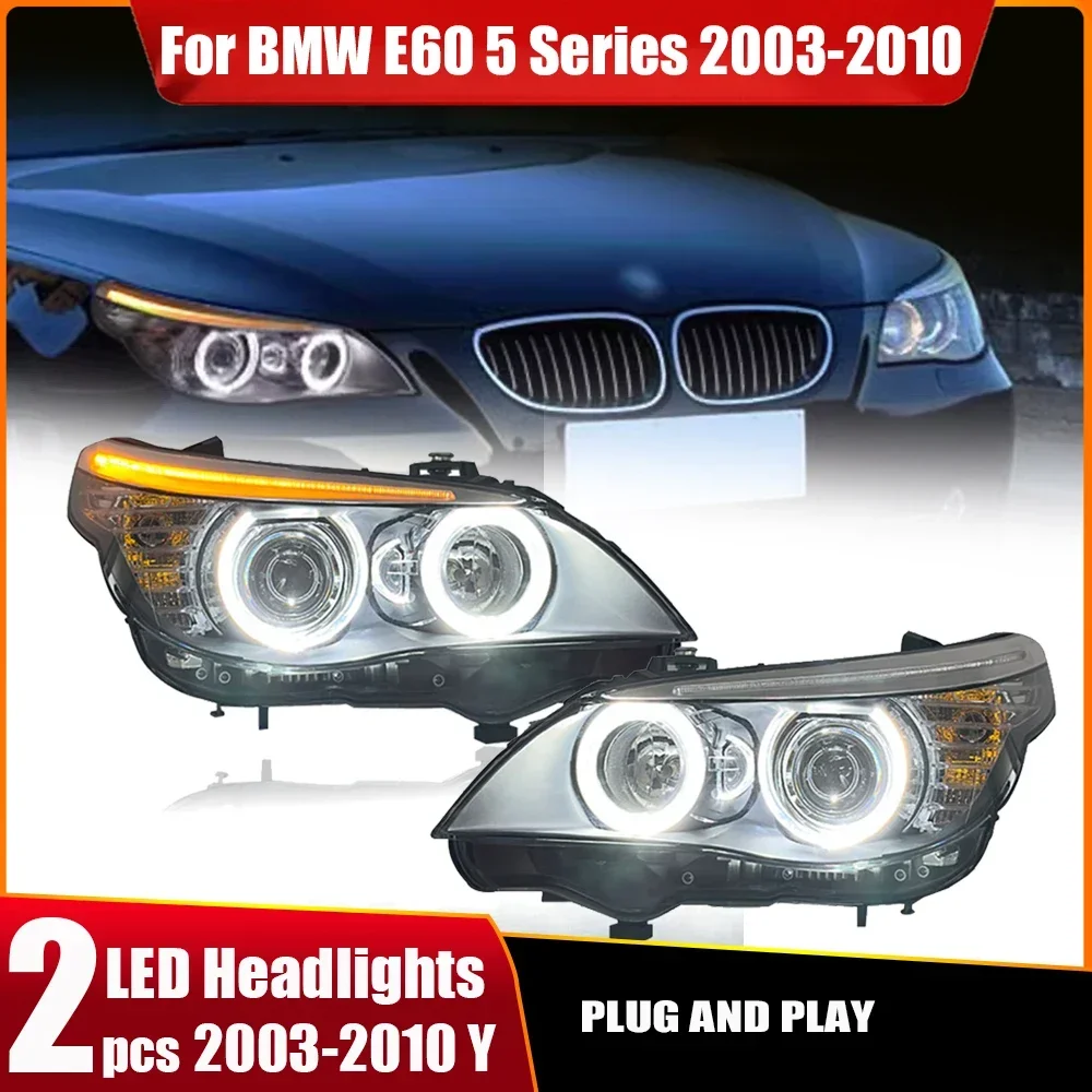 Car Light For BMW E60 2003-2010 5 Series 520 523 525 530 LED Auto Headlight Assembly Angel Eyes Design Bicofal Lens Accessories
Car Light For BMW E60 2003-2010 5 Series 520 523 525 530 LED Auto Headlight Assembly Angel Eyes Design Bicofal Lens Accessories