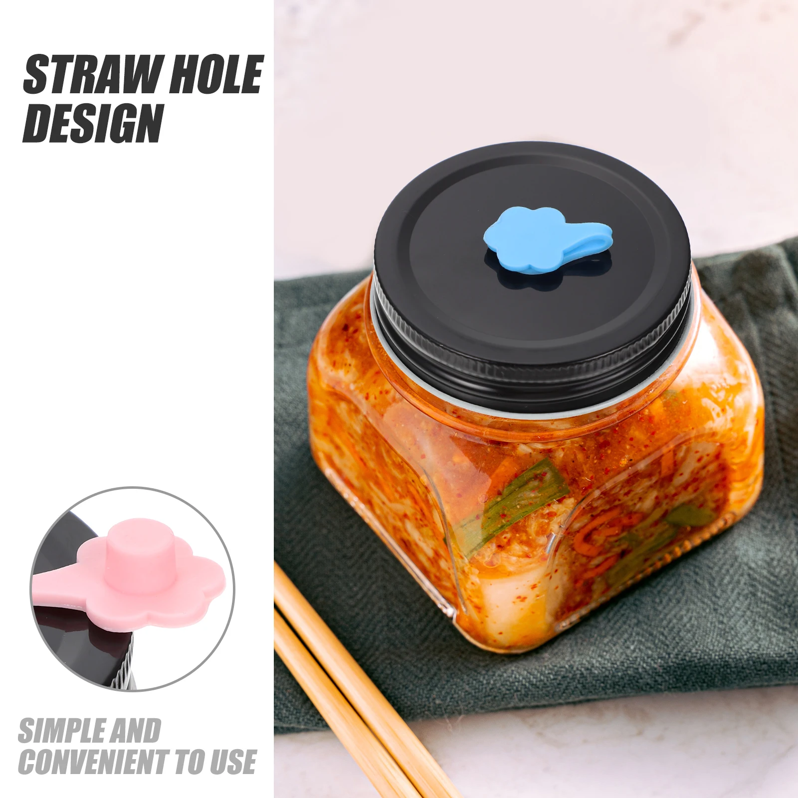 10 Sets Mason Jar Lids Canning Straw Pot Cover Anti leak Cup Silica Gel Airtight Wide Mouth Reusable Sealing lids Straw Hole
10 Sets Mason Jar Lids Canning Straw Pot Cover Anti leak Cup Silica Gel Airtight Wide Mouth Reusable Sealing lids Straw Hole