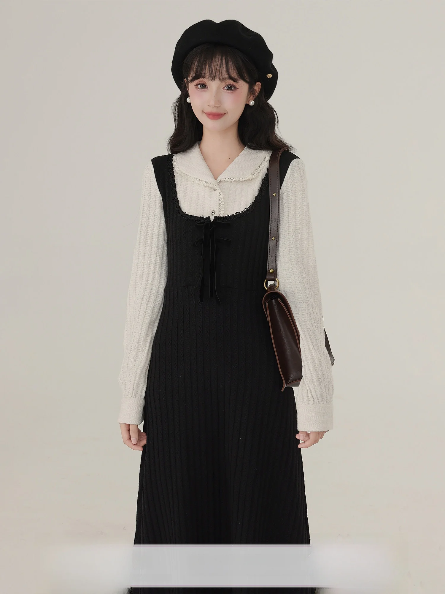 A-Line Knitted Dress Slimming Black Spring 2026 Women's College Style Fake Two-Piece Dress Elastic Fiber Polyester Casual Zip...
A-Line Knitted Dress Slimming Black Spring 2026 Women's College Style Fake Two-Piece Dress Elastic Fiber Polyester Casual Zip...
