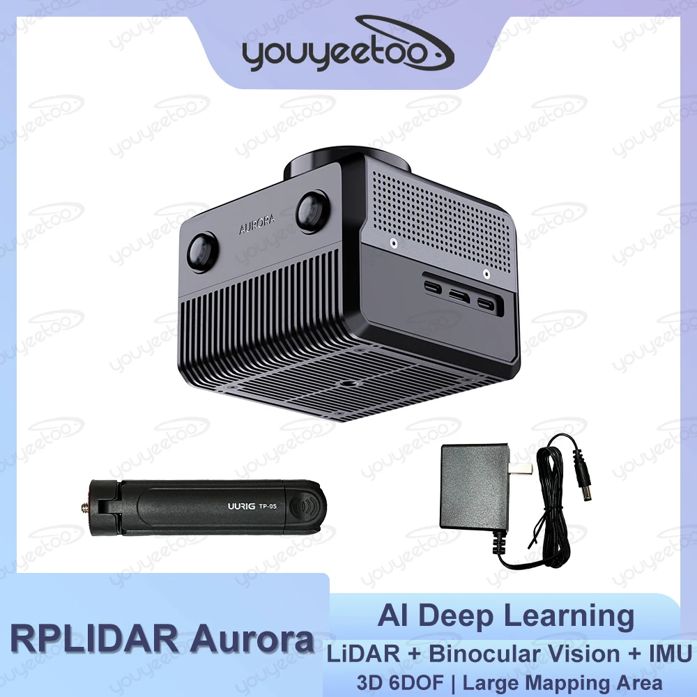 Slamtec RPLIDAR Aurora 3D 6DOF LiDAR IMU Vslam Visual Navigation Binocular Vision Integrated Mapping and Positioning AI Sensor
Slamtec RPLIDAR Aurora 3D 6DOF LiDAR IMU Vslam Visual Navigation Binocular Vision Integrated Mapping and Positioning AI Sensor