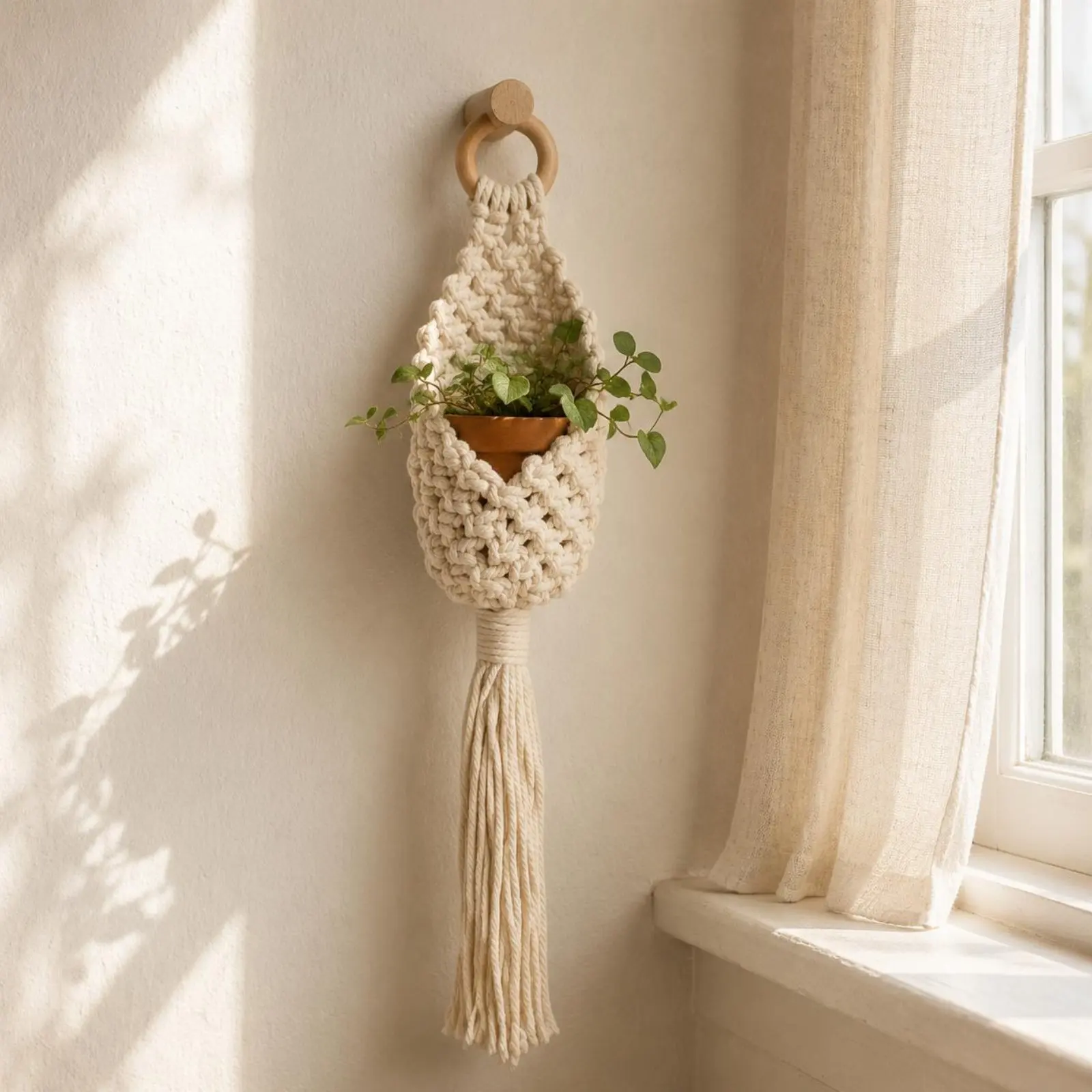 2 Pieces Macrame Plant Hanger Handmade Boho Wall Planter Hanging Plant Holder Natural Fiber Home Decor Indoor Outdoor Use
2 Pieces Macrame Plant Hanger Handmade Boho Wall Planter Hanging Plant Holder Natural Fiber Home Decor Indoor Outdoor Use