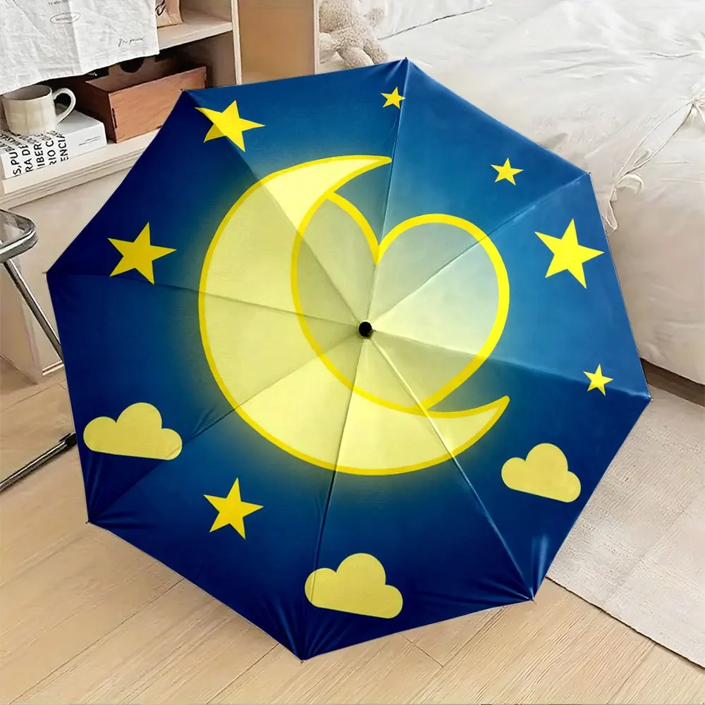 Автоматический зонт с дизайном в виде полумесяца, звезды или сердца (1 шт.) - автоматическое открытие/закрытие, компактный складной купол с 8 спицами
Автоматический зонт с дизайном в виде полумесяца, звезды или сердца (1 шт.) - автоматическое открытие/закрытие, компактный складной купол с 8 спицами