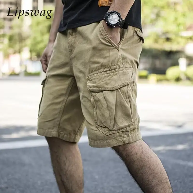 Summer Outdoor Casual Mens Cargo Shorts Vintage Solid Color Loose Straight Shorts Streetwear Men Fashionable Multi Pocket Shorts
Summer Outdoor Casual Mens Cargo Shorts Vintage Solid Color Loose Straight Shorts Streetwear Men Fashionable Multi Pocket Shorts
