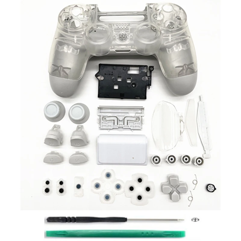 Full Set Transparent Hard Plastic Controller Housing Case Buttons Replacement Shell For PS4 Pro JDM-050 JDM-055 JDS-055 JDS-050
Full Set Transparent Hard Plastic Controller Housing Case Buttons Replacement Shell For PS4 Pro JDM-050 JDM-055 JDS-055 JDS-050