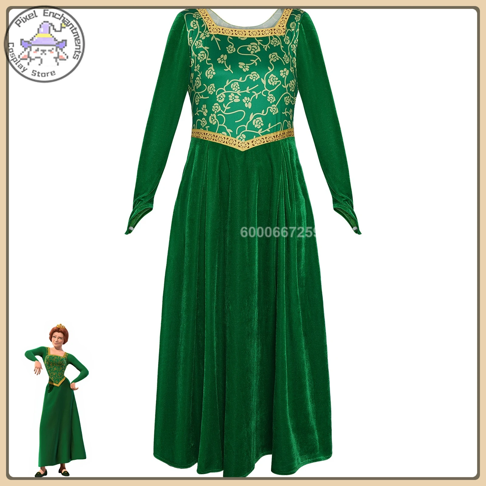 Classic Animated Movie Character Fiona Cosplay Costume Women's Green Princess Dress Full Set High Quality Anime Clothes (Female)
Classic Animated Movie Character Fiona Cosplay Costume Women's Green Princess Dress Full Set High Quality Anime Clothes (Female)