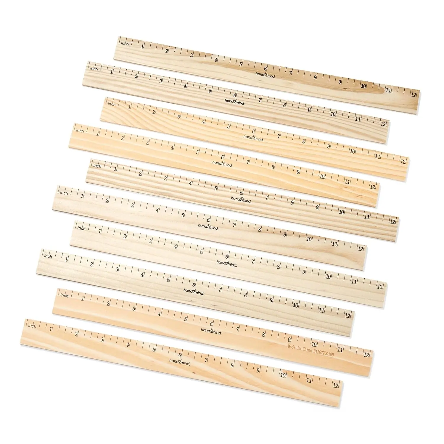 12 Inch Wood Rulers with 1/4 Divisions, Pack of 10 for School and Office
12 Inch Wood Rulers with 1/4 Divisions, Pack of 10 for School and Office