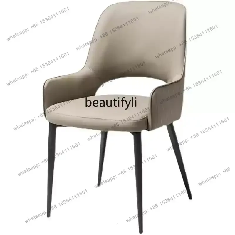 Итальянский легкий роскошный обеденный стул, домашняя спинка, высококачественный простой кожаный стул для обеденного стола
Итальянский легкий роскошный обеденный стул, домашняя спинка, высококачественный простой кожаный стул для обеденного стола