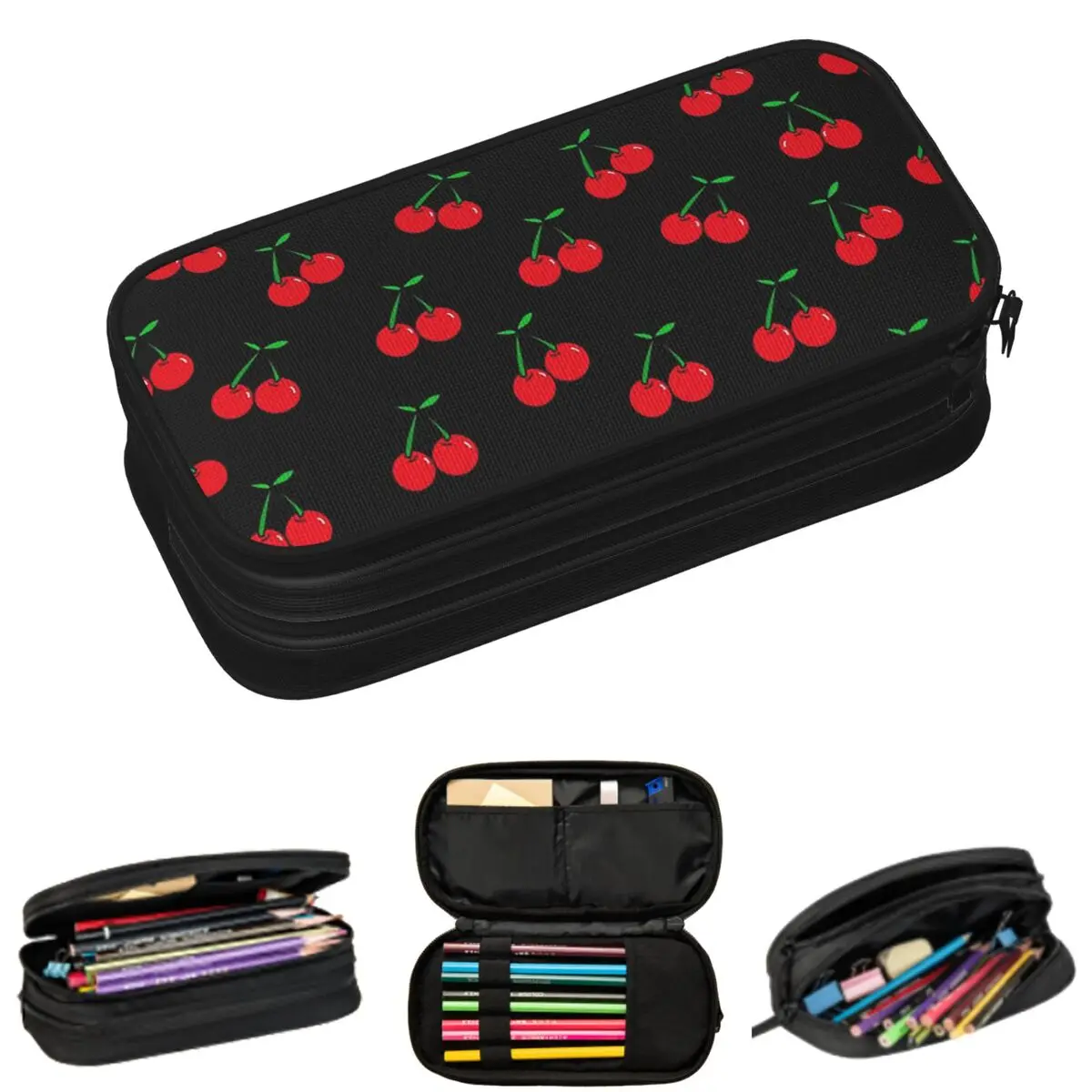 Cute Red Cherry Pattern Pencil Cases for Students Gifts Pen Box Pencil Bag Large Storage Pencil Pouch
Cute Red Cherry Pattern Pencil Cases for Students Gifts Pen Box Pencil Bag Large Storage Pencil Pouch