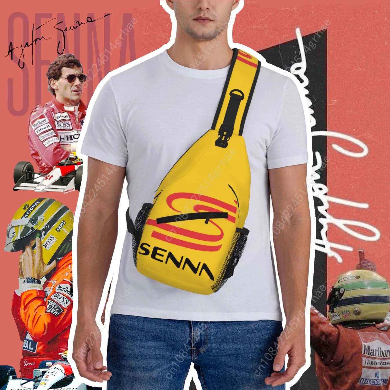 Ayrton Senna Racing-style Men's Casual Chest/sling Bag—perfect for Travel or As A Gift for Your Partner
Ayrton Senna Racing-style Men's Casual Chest/sling Bag—perfect for Travel or As A Gift for Your Partner