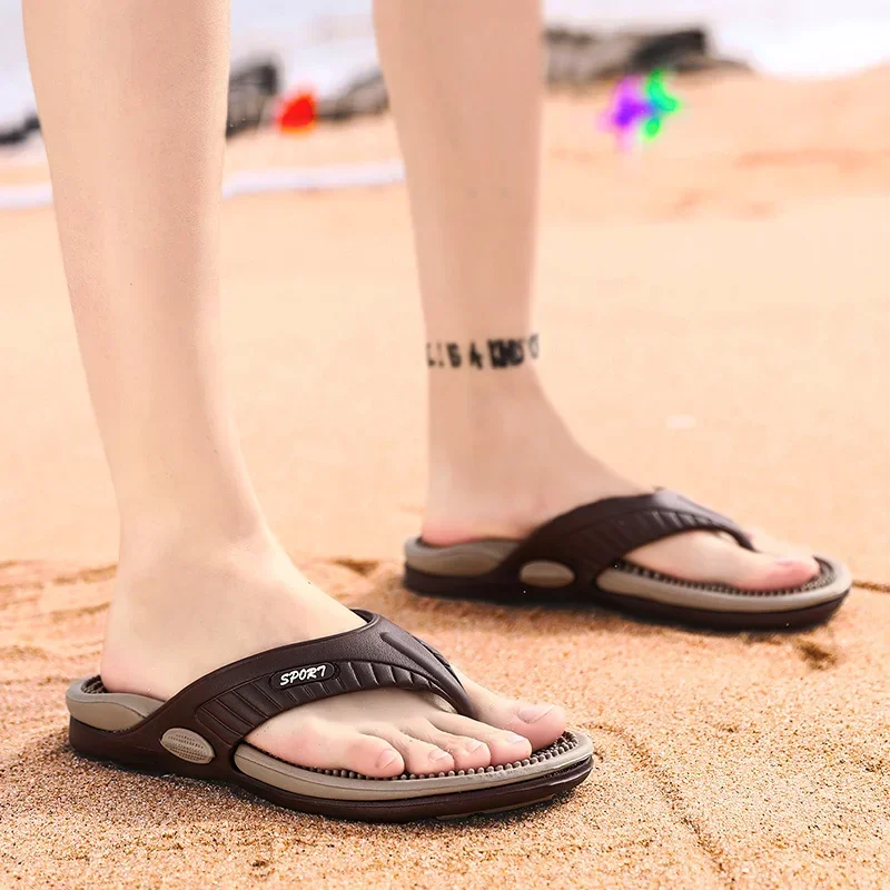 ELUVA Men's Flip Flops Beach Sandals with Massage Granules Non-Slip Comfortable Slippers Quick-Dry Bathroom House Shoe for Men
ELUVA Men's Flip Flops Beach Sandals with Massage Granules Non-Slip Comfortable Slippers Quick-Dry Bathroom House Shoe for Men