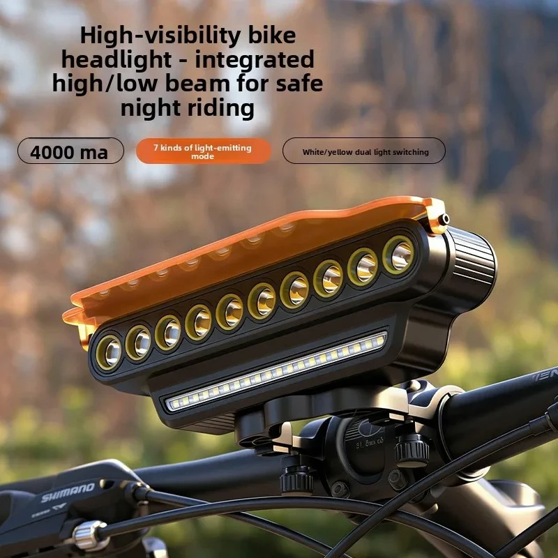 Super Bright ABS Horizontal Bike Front Light with High-Decibel Horn Dual LED for Night Riding MTB Road Bike Gear Long Battery
Super Bright ABS Horizontal Bike Front Light with High-Decibel Horn Dual LED for Night Riding MTB Road Bike Gear Long Battery