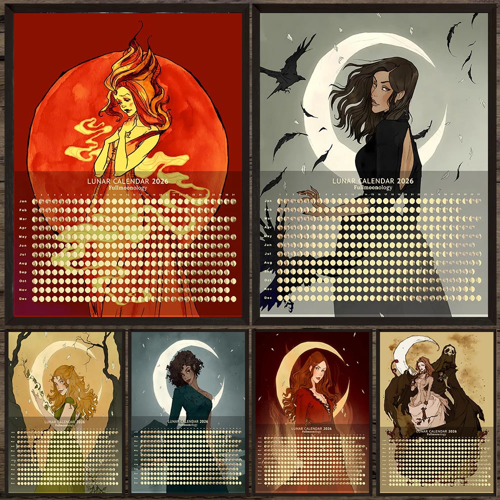 2026 Moon Phase Calendar & Moonlit Coven Gothic Wall Art Canvas Painting,Luna Calendar 2026 Art Poster Print Home Decor Unframed
2026 Moon Phase Calendar & Moonlit Coven Gothic Wall Art Canvas Painting,Luna Calendar 2026 Art Poster Print Home Decor Unframed