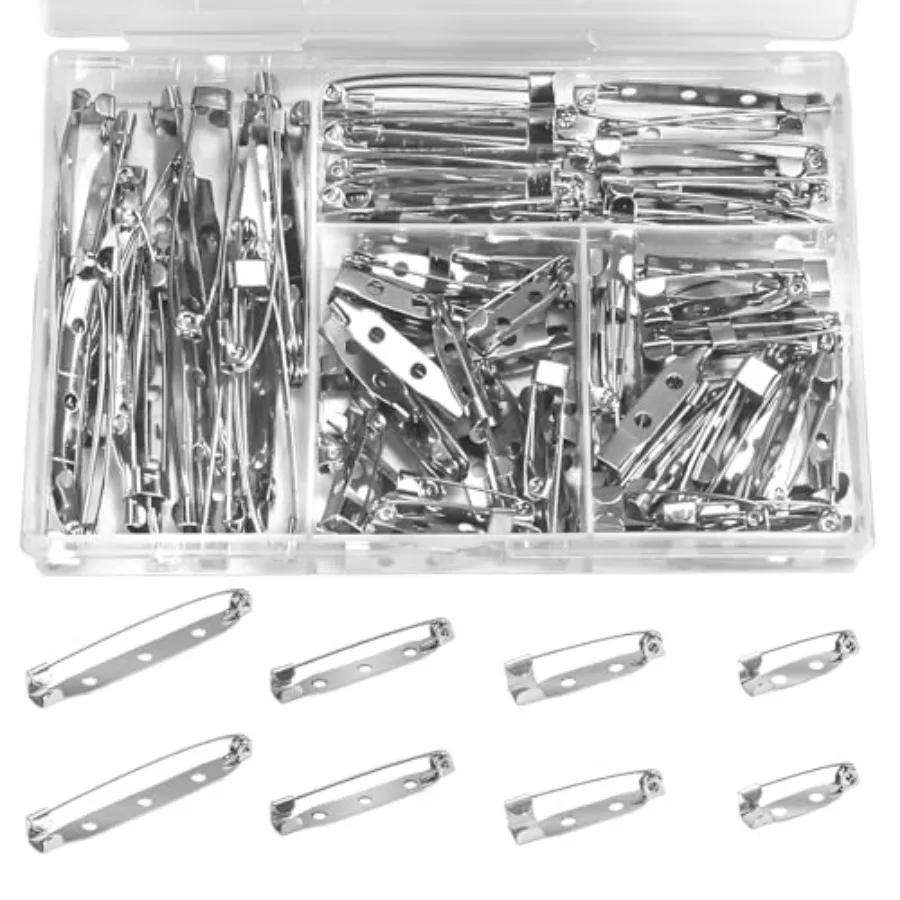 Brooch Pin Backst - 4 Siezs 0.78 in/1 in/1.4 in/1.77in Silver Bar Pins and Clasp Backings for Jewelry Making, Badges, Crafts, N
Brooch Pin Backst - 4 Siezs 0.78 in/1 in/1.4 in/1.77in Silver Bar Pins and Clasp Backings for Jewelry Making, Badges, Crafts, N