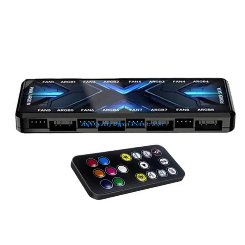 U2JE ARGB PWM Fan Hubs, Addressables 5V 3Pin 12V 4Pin PWM 2 in 1 RGBs Case Fan Hubs with PSUs SATAs Power Input, 8 Port
U2JE ARGB PWM Fan Hubs, Addressables 5V 3Pin 12V 4Pin PWM 2 in 1 RGBs Case Fan Hubs with PSUs SATAs Power Input, 8 Port