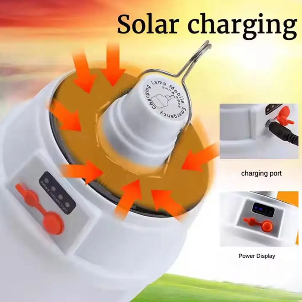 Camping Lantern Solar LED Light DC Fast Charging Portable Bulb 5Lighting Modes Tent Hanging Bulb for Outdoor Hiking Emergen F7W2
Camping Lantern Solar LED Light DC Fast Charging Portable Bulb 5Lighting Modes Tent Hanging Bulb for Outdoor Hiking Emergen F7W2