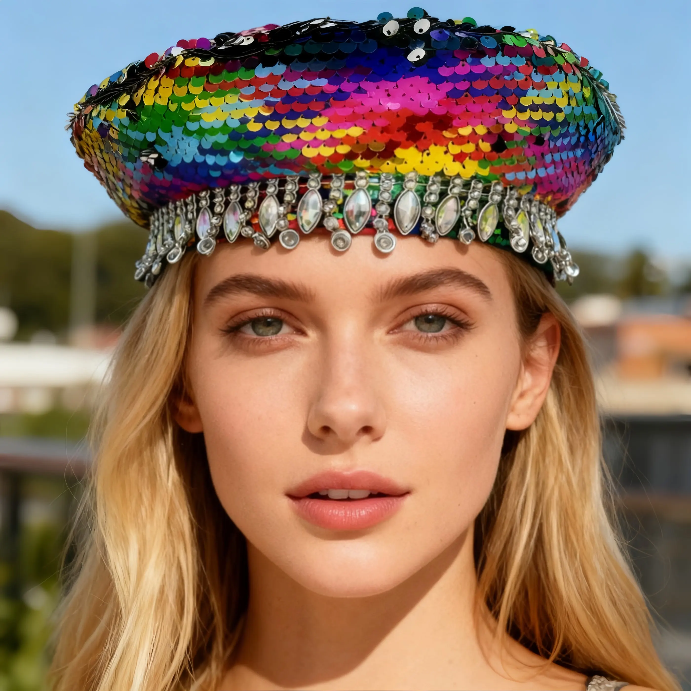 Disco Glitter Sequin Steampunk Captain Hat for Music Festival Woman, Military Accessories & Military Cap Man
Disco Glitter Sequin Steampunk Captain Hat for Music Festival Woman, Military Accessories & Military Cap Man