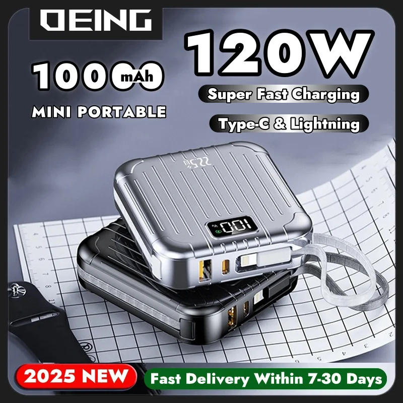 120W Super Fast Charger 10000mAh Mini Powerbank Portable Charger For Apple iPhone Xiaomi Huawei Samsung Power Bank Spare Battery
120W Super Fast Charger 10000mAh Mini Powerbank Portable Charger For Apple iPhone Xiaomi Huawei Samsung Power Bank Spare Battery