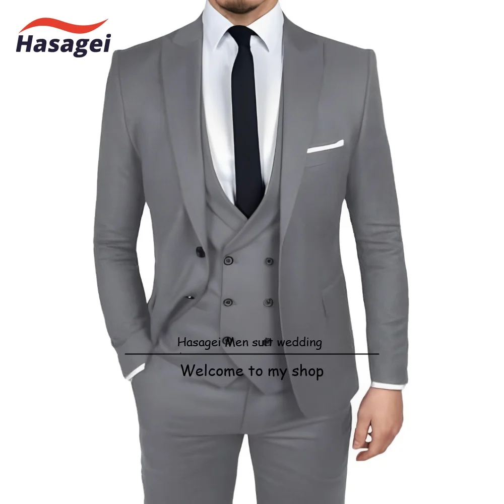 Men's Suit 3 Piece Slim Fit Jacket Vest Pants Set Groom Tuxedos for Wedding Prom Business Formal Suits for Men
Men's Suit 3 Piece Slim Fit Jacket Vest Pants Set Groom Tuxedos for Wedding Prom Business Formal Suits for Men