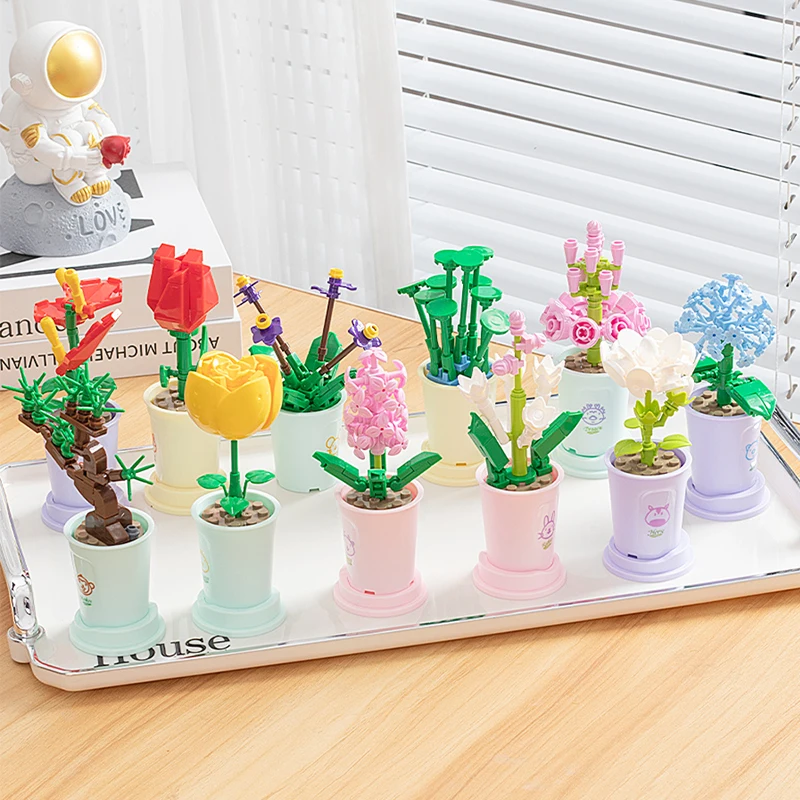 Building Blocks Flowers Bouquet Flower Blocks Bonsai Plant Model Bricks Romantic Home Decoration Girls Gift Toy For Kids
Building Blocks Flowers Bouquet Flower Blocks Bonsai Plant Model Bricks Romantic Home Decoration Girls Gift Toy For Kids
