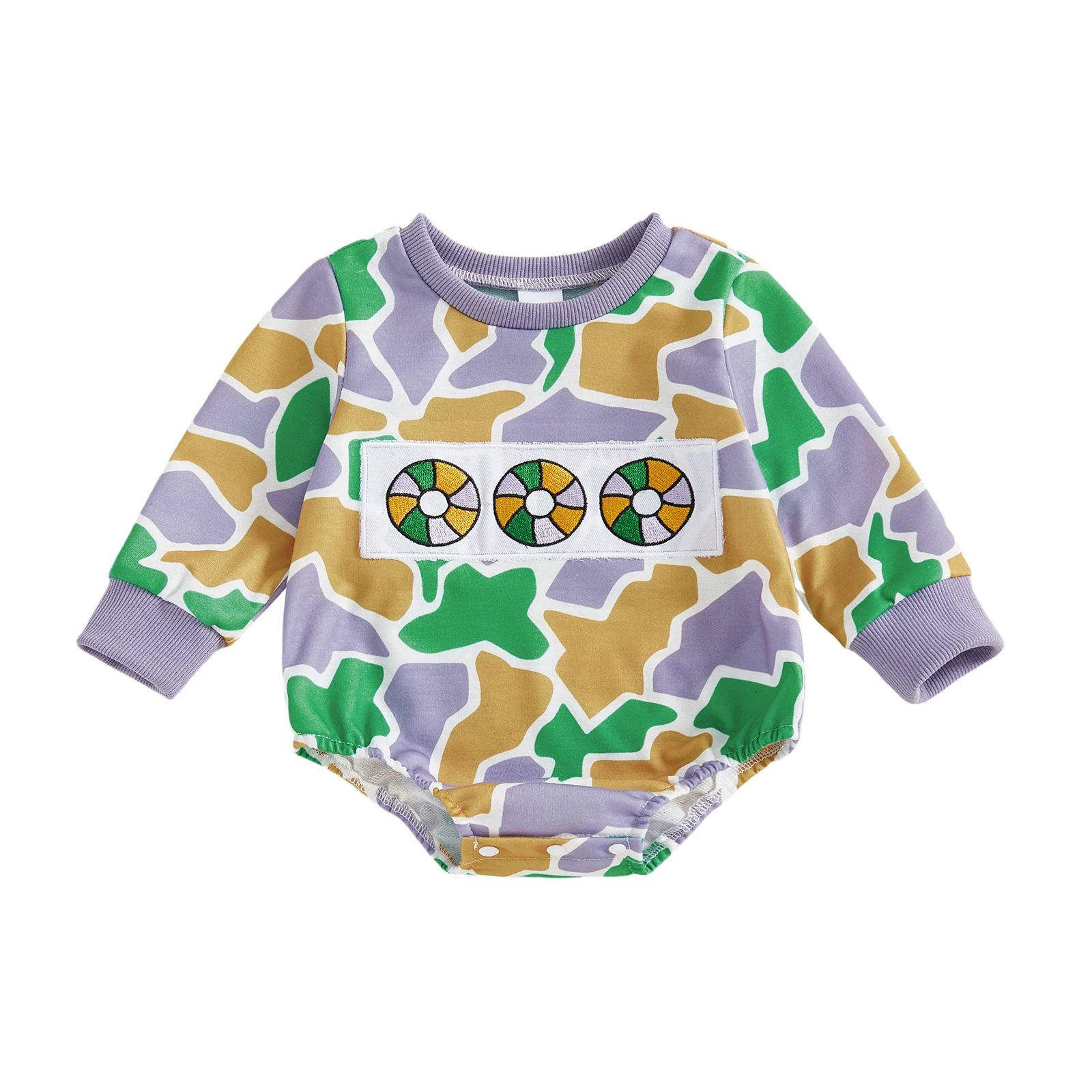 Детский карнавальный комбинезон с геометрическим камуфляжным узором и длинными рукавами, круглым вырезом и пузырьками
Детский карнавальный комбинезон с геометрическим камуфляжным узором и длинными рукавами, круглым вырезом и пузырьками