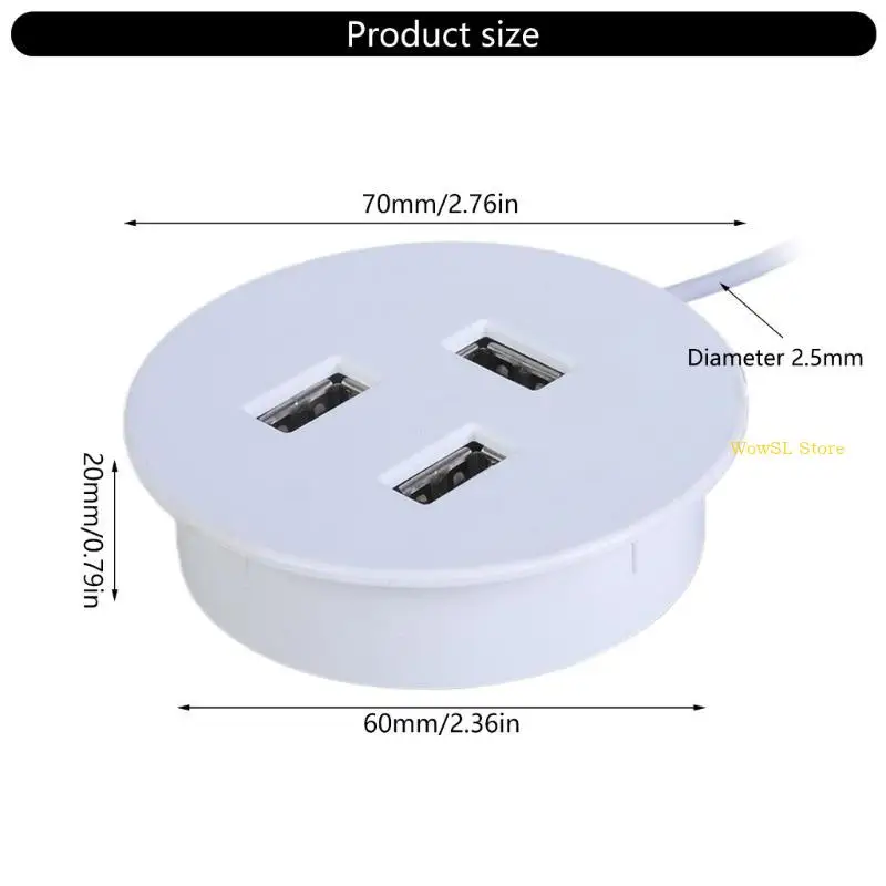 3 Port USB Desktop Embedded для мобильного телефона 3 в 1 USB Hubs Computer Desk Desk Splitter Управление кабелями HX5E
3 Port USB Desktop Embedded для мобильного телефона 3 в 1 USB Hubs Computer Desk Desk Splitter Управление кабелями HX5E