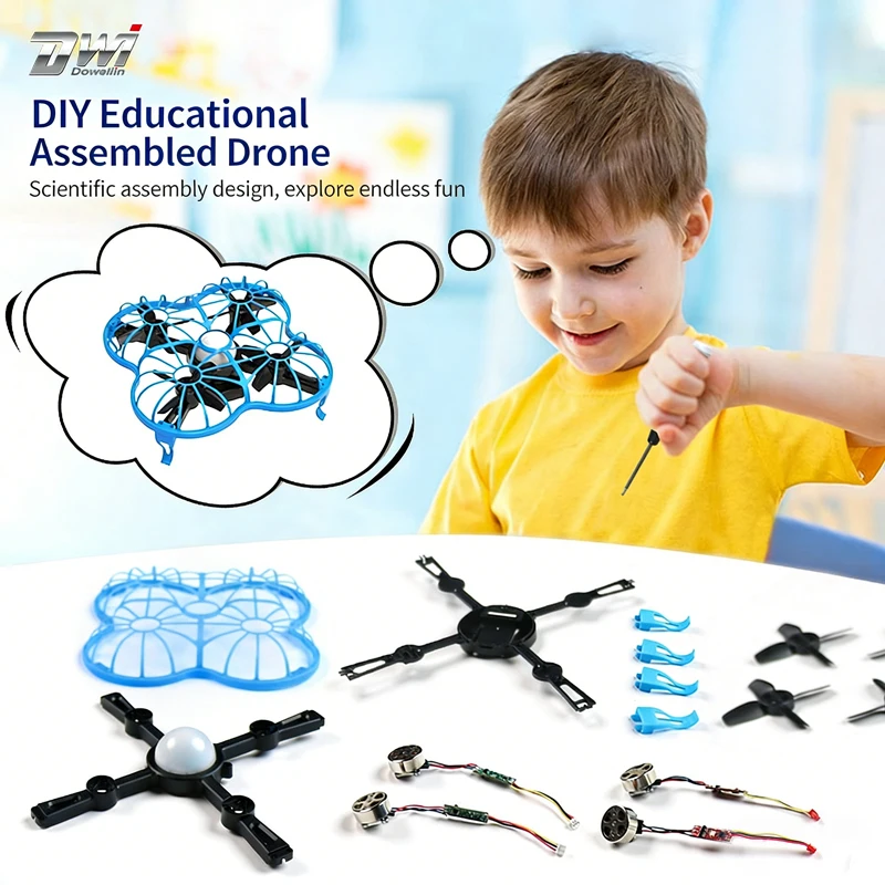 2.4G DIY Assembled Drone Interactive Training Quadcopter D34 With Fixed Height Light For Science Education Toy Kids Gifts
2.4G DIY Assembled Drone Interactive Training Quadcopter D34 With Fixed Height Light For Science Education Toy Kids Gifts