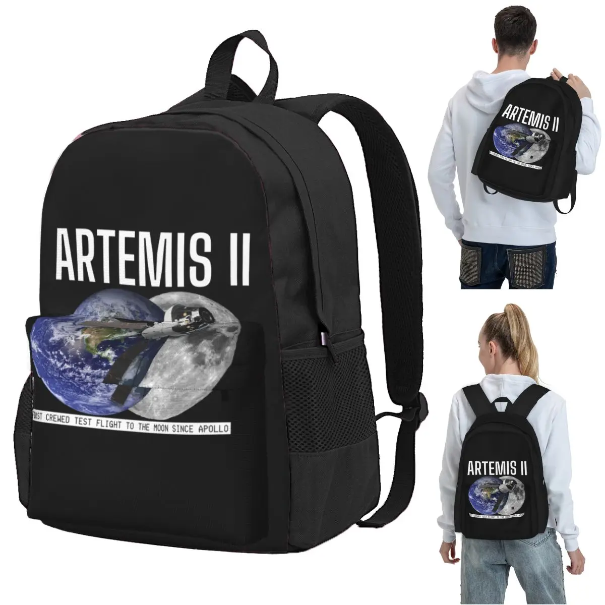 Artemis 2 Moon Mission, First Crewed Flight Since Apollo Backpack BookBag Kids School Bag Computer Shoulder Bags for Boys Girls
Artemis 2 Moon Mission, First Crewed Flight Since Apollo Backpack BookBag Kids School Bag Computer Shoulder Bags for Boys Girls