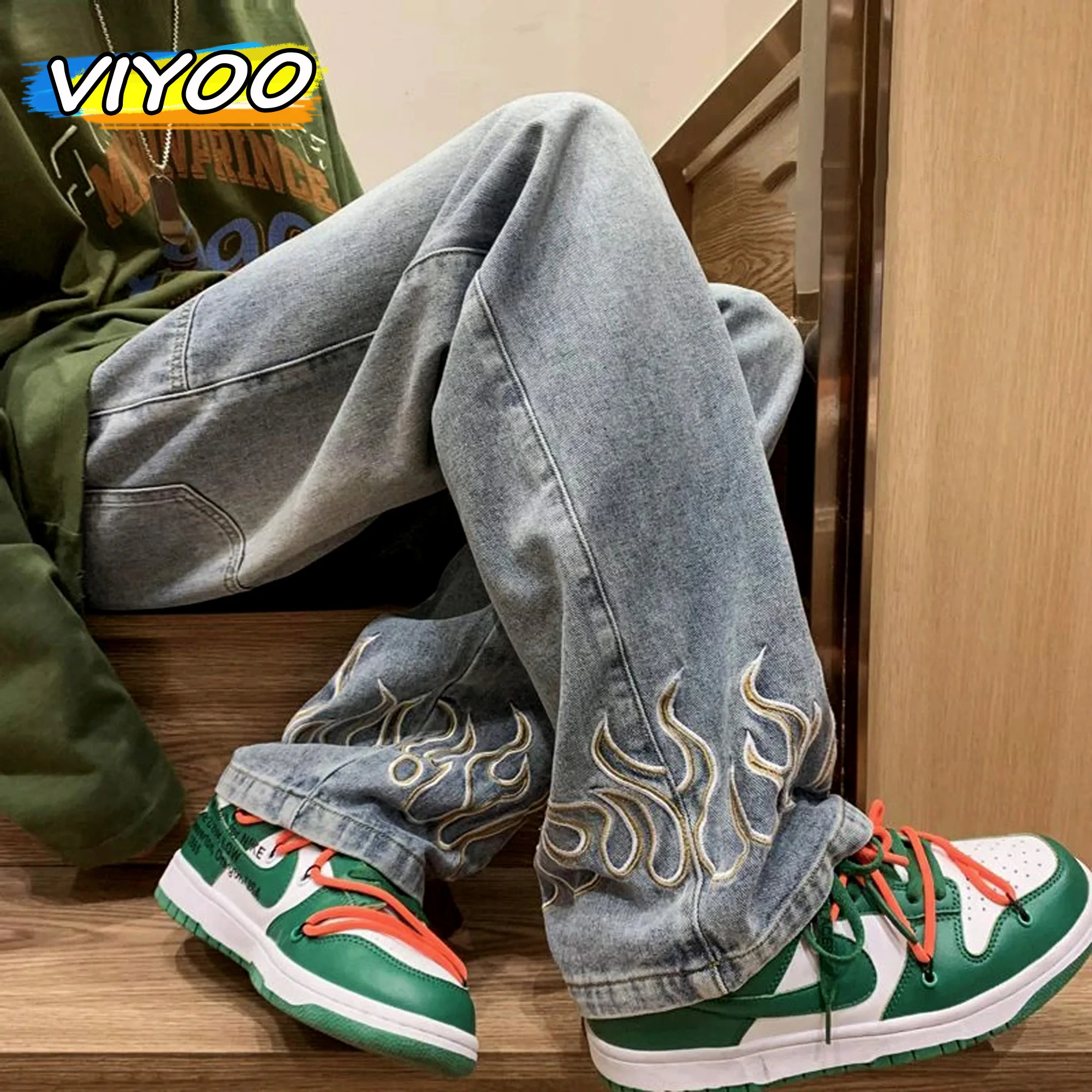 Men's Y2K Jeans Vintage luxury Fire Embroidery Baggy Jeans Straight Trousers Wide Leg Pants For Men Streetwear Sweatpantss
Men's Y2K Jeans Vintage luxury Fire Embroidery Baggy Jeans Straight Trousers Wide Leg Pants For Men Streetwear Sweatpantss