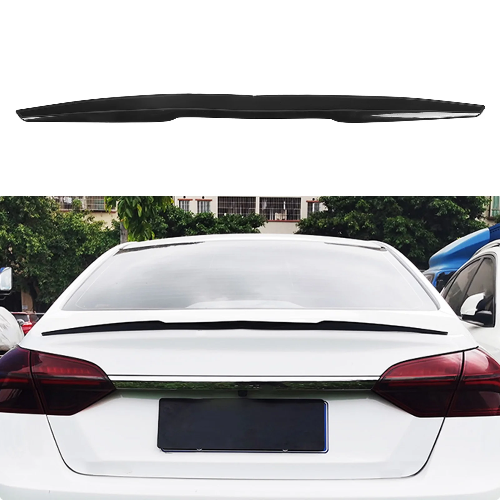 Rear Trunk Spoiler 113.5x7cm Rubber Black Universal Exterior Trim For Automobile
Rear Trunk Spoiler 113.5x7cm Rubber Black Universal Exterior Trim For Automobile