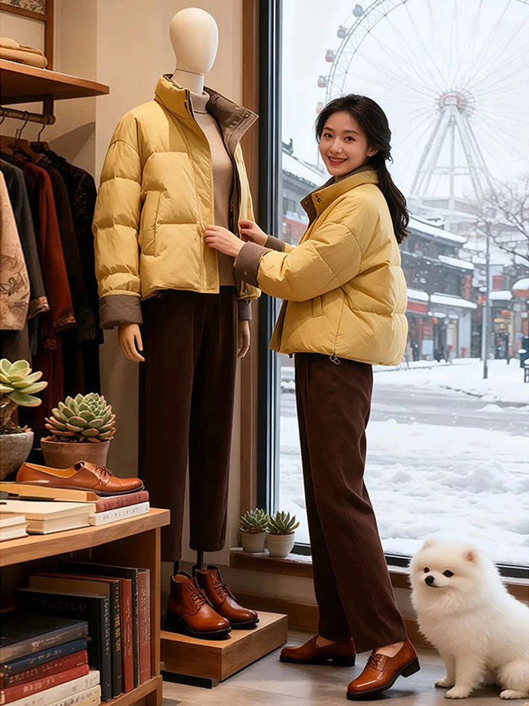 Уникальная женская модная куртка-пуховик с воротником-стойкой, хлопковое пальто в корейском стиле, свободный крой, удлиненные рукава, для повседневной носки
Уникальная женская модная куртка-пуховик с воротником-стойкой, хлопковое пальто в корейском стиле, свободный крой, удлиненные рукава, для повседневной носки