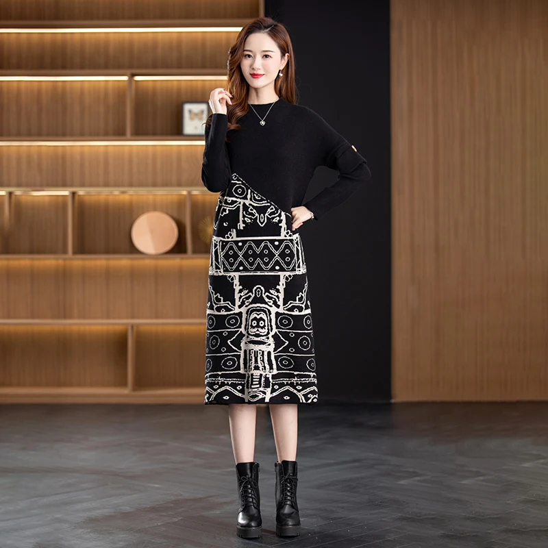 2023 New Fashion Mink Fleece Dress Women's Autumn and Winter Vintage Half High Neck Loose Fit Casual Warm Dress Vestidos
2023 New Fashion Mink Fleece Dress Women's Autumn and Winter Vintage Half High Neck Loose Fit Casual Warm Dress Vestidos