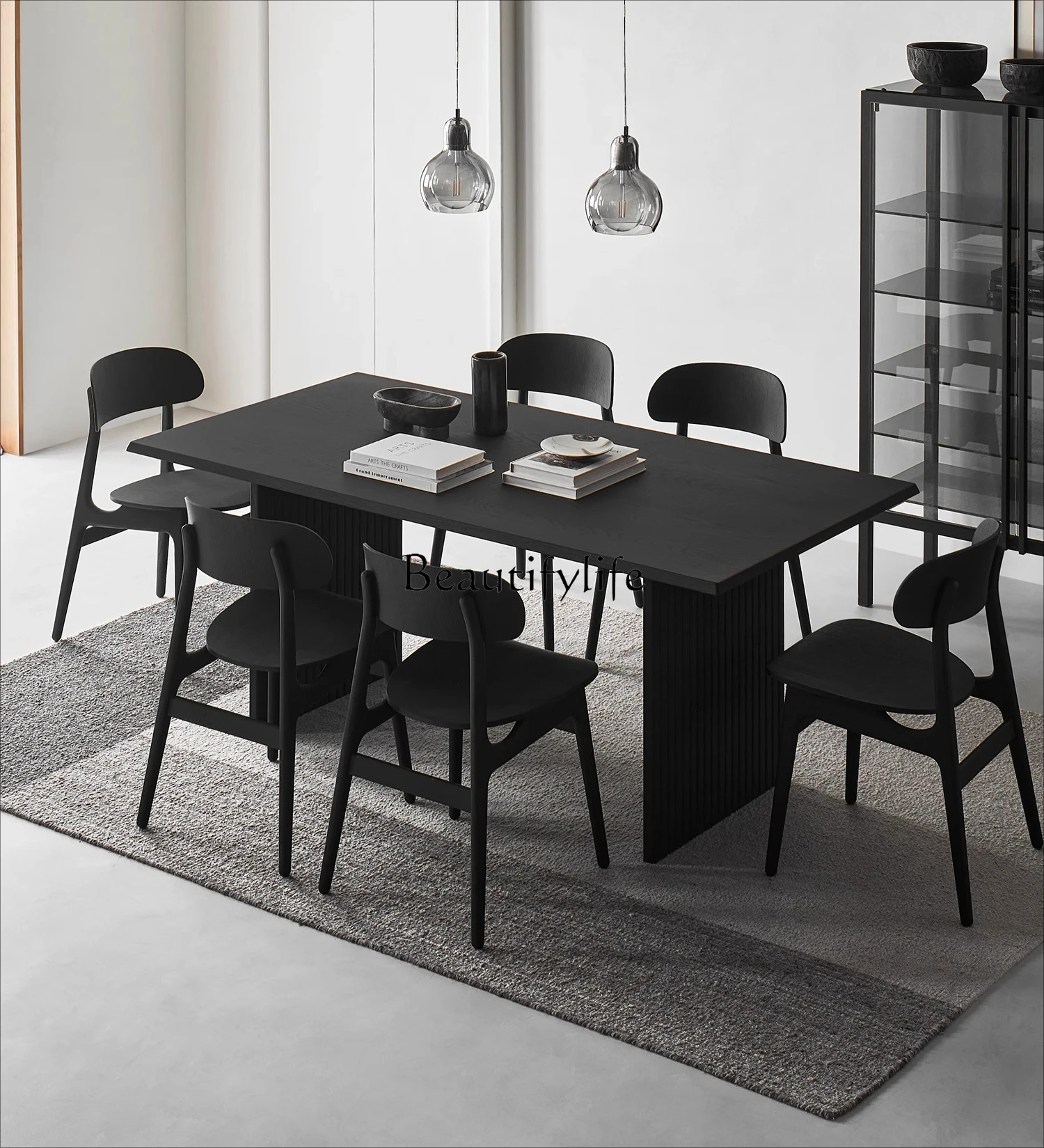 North America imported FAS grade black oak all solid wood long dining table modern minimalist
North America imported FAS grade black oak all solid wood long dining table modern minimalist