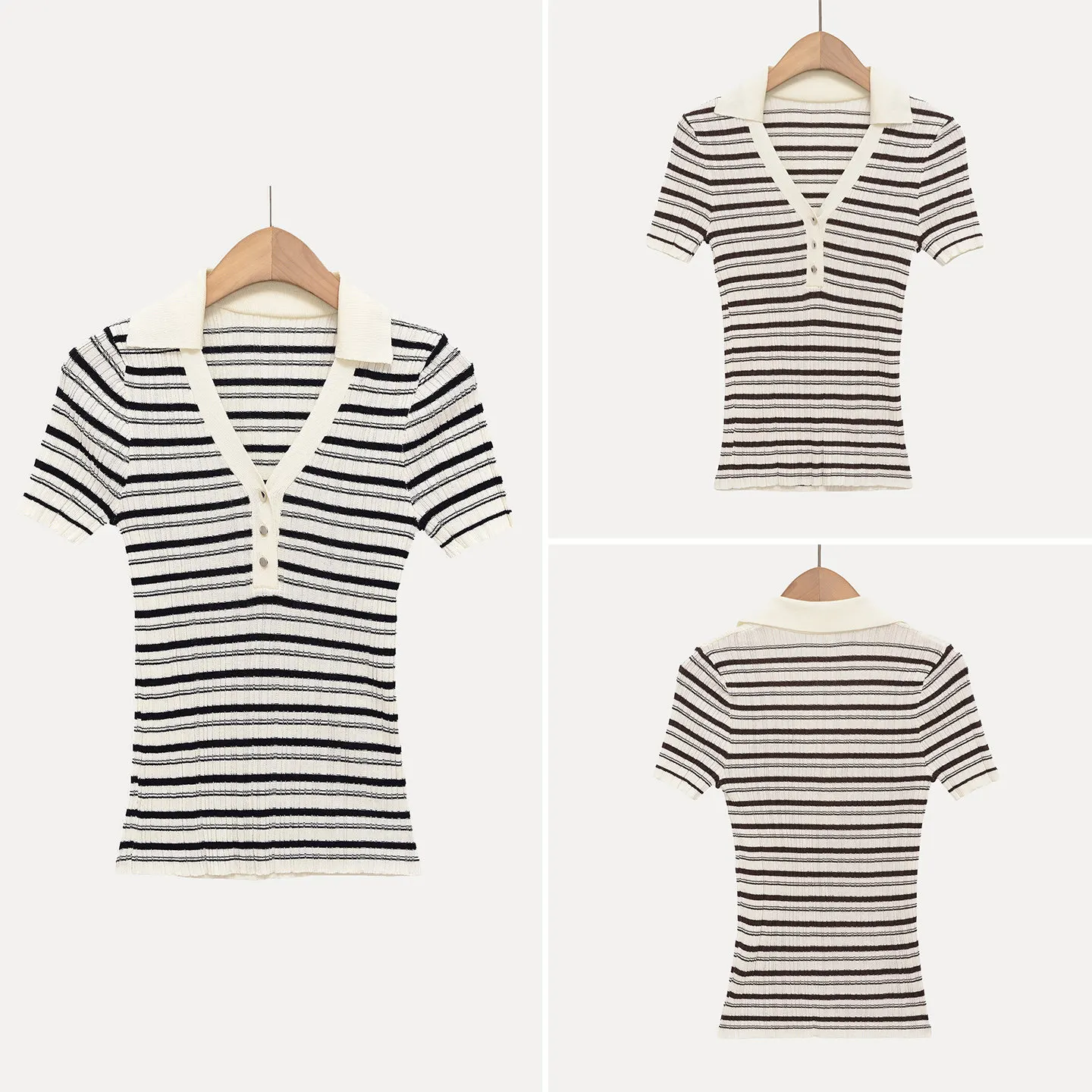Fashionable Striped Neck Knitwear Women's Slim Fit Short Sleeve Spring 2026 Zadata Stylish Individual Daily Wear
Fashionable Striped Neck Knitwear Women's Slim Fit Short Sleeve Spring 2026 Zadata Stylish Individual Daily Wear
