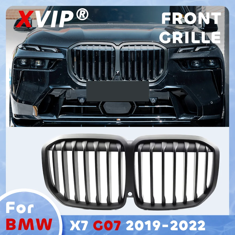 Матовая черная решетка переднего бампера XVIP в стиле Single Line для BMW X7 G07 2019-2022
Матовая черная решетка переднего бампера XVIP в стиле Single Line для BMW X7 G07 2019-2022