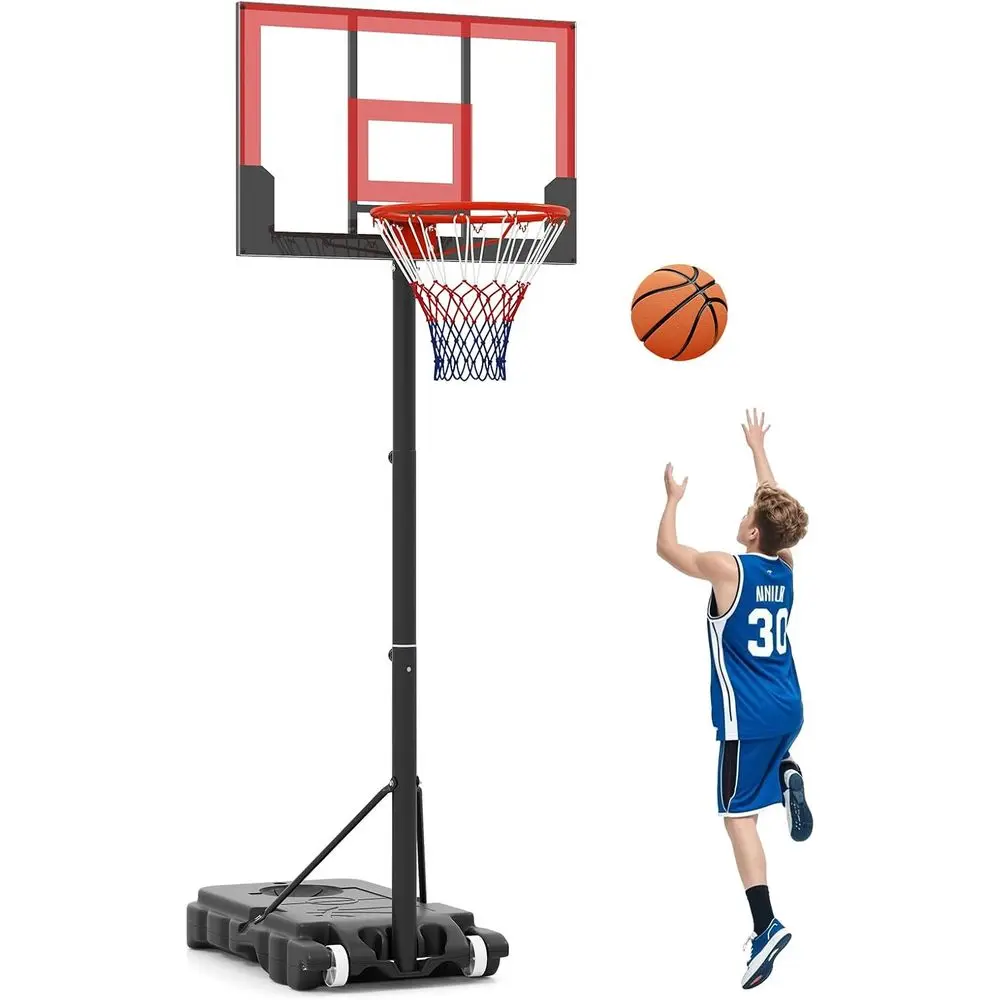 Portable Outdoor Basketball Hoop with Adjustable Height, Wheels, and Shatterproof Backboard for Kids, Teens, and Adults
Portable Outdoor Basketball Hoop with Adjustable Height, Wheels, and Shatterproof Backboard for Kids, Teens, and Adults