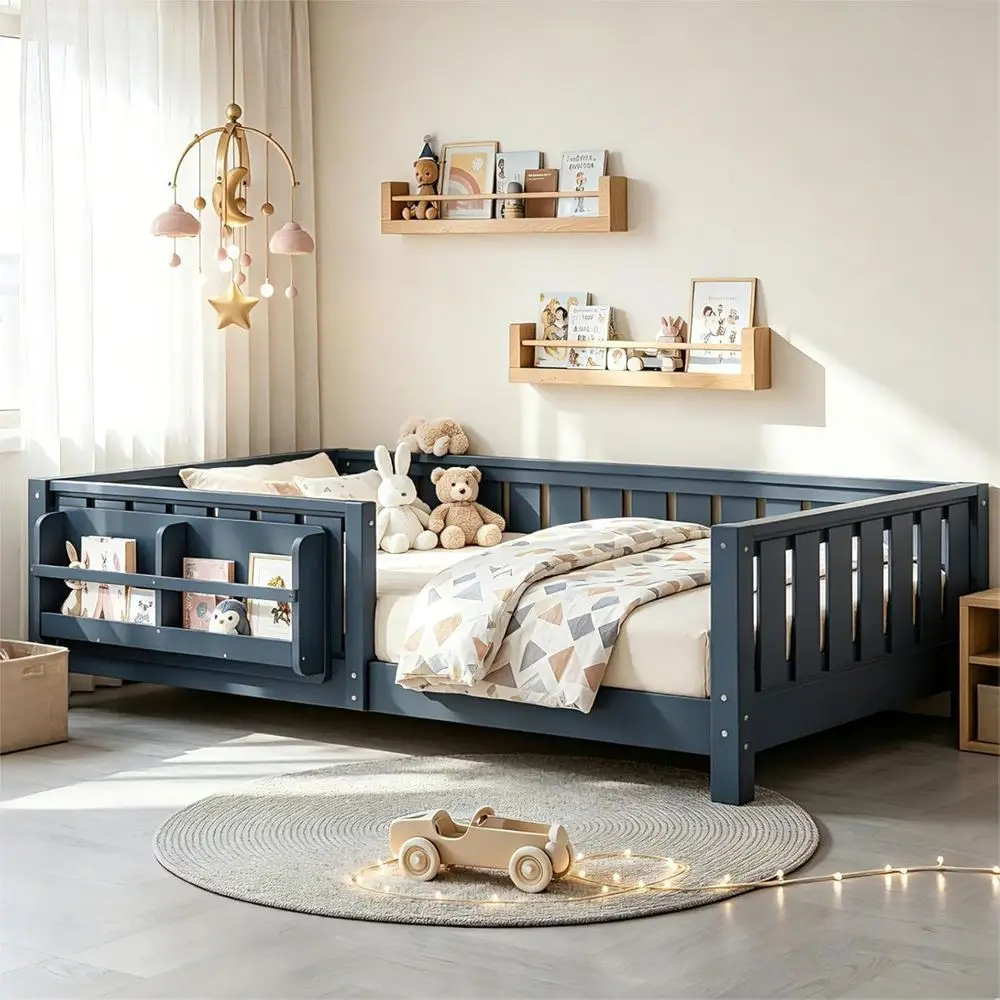 Solid Pine Twin Loft Bed with Storage & Bookshelf, Holds 250lbs, Ideal for Kids' Rooms, Easy Assembly, Blue
Solid Pine Twin Loft Bed with Storage & Bookshelf, Holds 250lbs, Ideal for Kids' Rooms, Easy Assembly, Blue